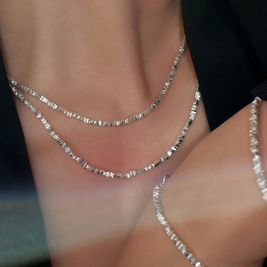 Retro Million Silvers Necklace & Bracelet